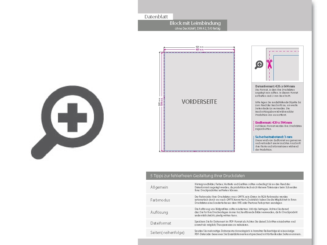 Product Bild block_mit_leimbindung__din_a2__10_blatt__5_0_farbig_einseitig_bedruckt_(cmyk_4-farbig_+_1_sonderfarbe_hks_oder_pantone)